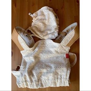 Ivory Eyelet Scout with Flax and Almond Leather